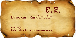 Brucker Renátó névjegykártya