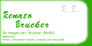 renato brucker business card
